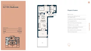 2 pokoje, mieszkanie 59,87 m², parter, oferta nr 14|7|01, Centrale - Block 14 by Luštica bay, Radovici
