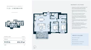 3 pokoje, mieszkanie 91,68 m², piętro 2, oferta nr H5-22, Horizon by Luštica Bay, Tivat, Radovici