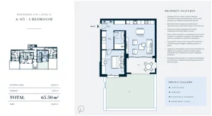 2 pokoje, mieszkanie 54,50 m², parter, oferta nr H6-03, Horizon by Luštica Bay, Tivat, Radovici