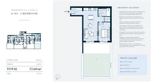 2 pokoje, mieszkanie 55,60 m², parter, oferta nr H6-04, Horizon by Luštica Bay, Tivat, Radovici