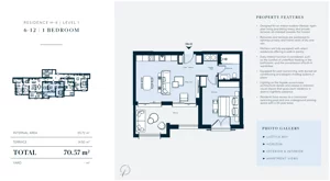 2 pokoje, mieszkanie 55,72 m², piętro 1, oferta nr H6-12, Horizon by Luštica Bay, Tivat, Radovici