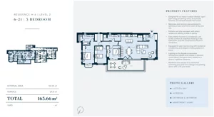 4 pokoje, mieszkanie 134,35 m², piętro 2, oferta nr H6-21, Horizon by Luštica Bay, Tivat, Radovici