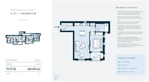 2 pokoje, mieszkanie 55,00 m², piętro 2, oferta nr H6-23, Horizon by Luštica Bay, Tivat, Radovici