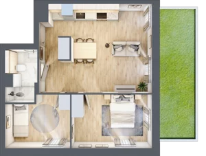 3 pokoje, mieszkanie 52,18 m², parter, oferta nr B.M003, Oh! Praga, Warszawa, Praga Północ, Szmulki, ul. Białostocka 5D