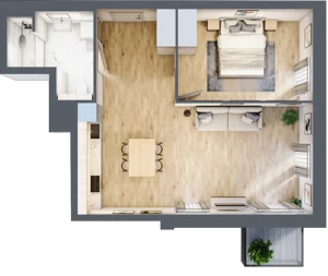 2 pokoje, mieszkanie 53,44 m², piętro 1, oferta nr B.M027, Oh! Praga, Warszawa, Praga Północ, Szmulki, ul. Białostocka 5D