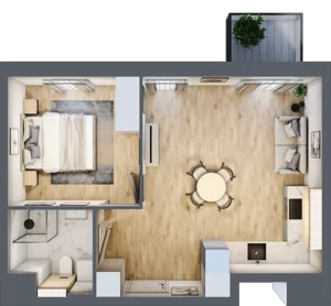 2 pokoje, mieszkanie 41,58 m², piętro 5, oferta nr A.M100, Oh! Praga, Warszawa, Praga Północ, Szmulki, ul. Białostocka 5D