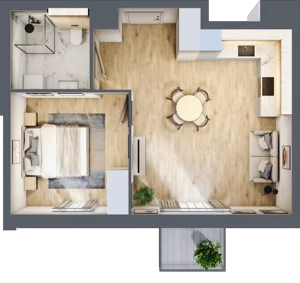 2 pokoje, mieszkanie 43,51 m², piętro 5, oferta nr B.M111, Oh! Praga, Warszawa, Praga Północ, Szmulki, ul. Białostocka 5D