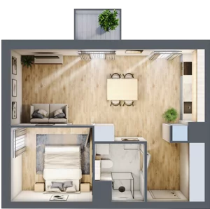 2 pokoje, mieszkanie 43,51 m², piętro 5, oferta nr B.M114, Oh! Praga, Warszawa, Praga Północ, Szmulki, ul. Białostocka 5D
