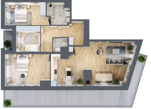 4 pokoje, apartament 88,82 m², piętro 5, oferta nr M502, SeaBreeze, Świnoujście, Osiedle Matejki, ul. Jana Matejki 41