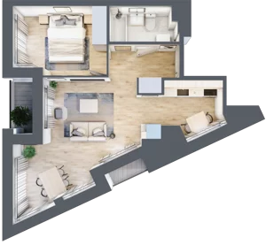 2 pokoje, apartament 45,31 m², piętro 7, oferta nr M702, SeaBreeze, Świnoujście, Osiedle Matejki, ul. Jana Matejki 41