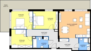 4 pokoje, apartament 99,21 m², piętro 2, oferta nr B2.26, Zdrojowa Park bud. 2, Busko-Zdrój, ul. Prof. W. Grotta