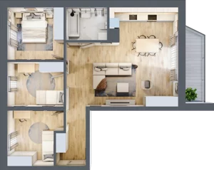 4 pokoje, mieszkanie 78,02 m², piętro 1, oferta nr A04, Kiepury 33, Jelenia Góra, Zabobrze, ul. Jana Kiepury