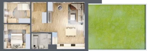 3 pokoje, mieszkanie 61,38 m², parter, oferta nr A03, Kiepury 33, Jelenia Góra, Zabobrze, ul. Jana Kiepury
