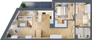 3 pokoje, mieszkanie 70,78 m², piętro 2, oferta nr E10, Kiepury 33, Jelenia Góra, Zabobrze, ul. Jana Kiepury