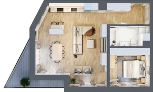 2 pokoje, mieszkanie 65,78 m², piętro 2, oferta nr E09, Kiepury 33, Jelenia Góra, Zabobrze, ul. Jana Kiepury
