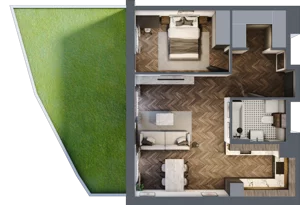 2 pokoje, mieszkanie 52,78 m², parter, oferta nr M01, Punkt Wola, Kraków, Podgórze Duchackie, Wola Duchacka, ul. Trybuny Ludów 15