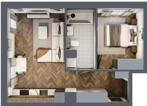 2 pokoje, mieszkanie 39,13 m², parter, oferta nr M04, Punkt Wola, Kraków, Podgórze Duchackie, Wola Duchacka, ul. Trybuny Ludów 15