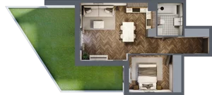 2 pokoje, mieszkanie 41,86 m², parter, oferta nr M13, Punkt Wola, Kraków, Podgórze Duchackie, Wola Duchacka, ul. Trybuny Ludów 15