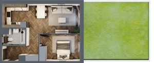 2 pokoje, mieszkanie 43,44 m², parter, oferta nr M10, Punkt Wola, Kraków, Podgórze Duchackie, Wola Duchacka, ul. Trybuny Ludów 15