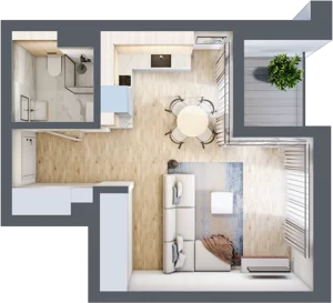 1 pokój, apartament 30,61 m², piętro 1, oferta nr L10, Paderewskiego 1, Świnoujście, Śródmieście, ul. Paderewskiego 1