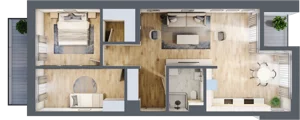 2 pokoje, apartament 75,56 m², piętro 1, oferta nr L9, Paderewskiego 1, Świnoujście, Śródmieście, ul. Paderewskiego 1