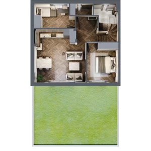4 pokoje, mieszkanie 78,90 m², parter, oferta nr A1, Zgodna Park, Libertów, ul. Zgodna
