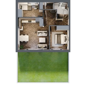 4 pokoje, mieszkanie 78,90 m², parter, oferta nr C1, Zgodna Park, Libertów, ul. Zgodna