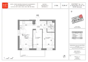 3 pokoje, mieszkanie 52,08 m², piętro 2, oferta nr A.15, Trakt Królewski, Grójec, ul. Mikołaja Reja 9