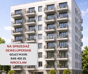 Mieszkanie trzypokojowe 60,63 m², Wrocław, Psie Pole-Zawidawie, Psie Pole, Sprzedaż