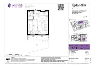2 pokoje, apartament 44,19 m², parter, oferta nr C-11, Szerokie Residence, Lublin, Szerokie, ul. Kazimiery Litwiniukowej