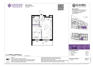 2 pokoje, apartament 44,21 m², parter, oferta nr D-06 m dla niepełnosprawnego, Szerokie Residence, Lublin, Szerokie, ul. Kazimiery Litwiniukowej
