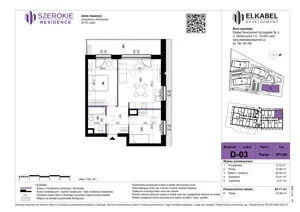 3 pokoje, apartament 54,11 m², parter, oferta nr D-03, Szerokie Residence, Lublin, Szerokie, ul. Kazimiery Litwiniukowej