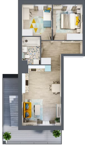 3 pokoje, apartament 49,52 m², piętro 7, oferta nr M202, Kwietny Ogród, Lublin, Czechów Północny, Czechów Północny, ul. Edwarda Wojtasa