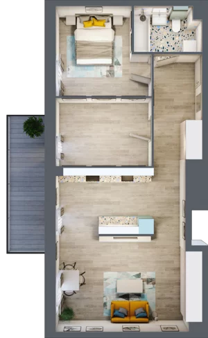 3 pokoje, apartament 63,27 m², piętro 1, oferta nr M122, Kwietny Ogród, Lublin, Czechów Północny, Czechów Północny, ul. Edwarda Wojtasa