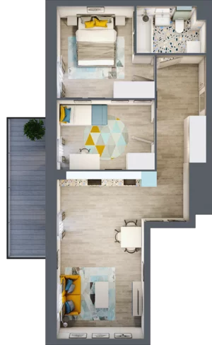 3 pokoje, apartament 54,56 m², parter, oferta nr M115, Kwietny Ogród, Lublin, Czechów Północny, Czechów Północny, ul. Edwarda Wojtasa