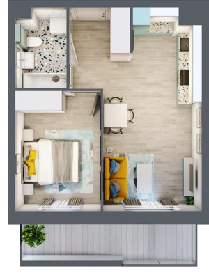 2 pokoje, apartament 36,78 m², parter, oferta nr M66, Kwietny Ogród, Lublin, Czechów Północny, Czechów Północny, ul. Edwarda Wojtasa