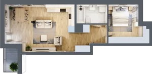 2 pokoje, mieszkanie 49,11 m², piętro 2, oferta nr 12, Stacja Olszynka, Warszawa, Praga Południe, Gocławek, ul. Załęże 14