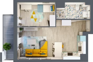 2 pokoje, mieszkanie 43,93 m², piętro 1, oferta nr M4, Nova Leszczyńska, Kielce, Sandomierskie, ul. Leszczyńska 65