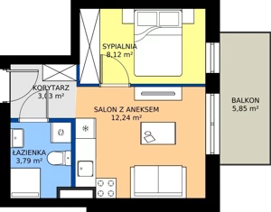 2 pokoje, mieszkanie 27,18 m², piętro 2, oferta nr M19, Nova Leszczyńska, Kielce, Sandomierskie, ul. Leszczyńska 65