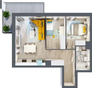 3 pokoje, mieszkanie 54,13 m², piętro 1, oferta nr M7, Nova Leszczyńska, Kielce, Sandomierskie, ul. Leszczyńska 65