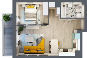 2 pokoje, mieszkanie 44,17 m², piętro 2, oferta nr M13, Nova Leszczyńska, Kielce, Sandomierskie, ul. Leszczyńska 65