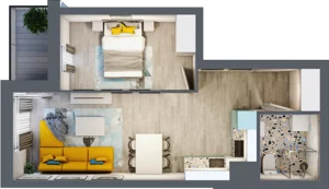 2 pokoje, mieszkanie 40,15 m², piętro 4, oferta nr M35, Nova Leszczyńska, Kielce, Sandomierskie, ul. Leszczyńska 65