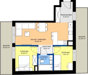 3 pokoje, mieszkanie 47,34 m², piętro 1, oferta nr 6, Fabryka na Pradze Radzymińska 14, Warszawa, Praga Północ, ul. Radzymińska 14