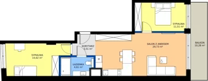 3 pokoje, mieszkanie 63,98 m², piętro 2, oferta nr 26, Fabryka na Pradze Radzymińska 14, Warszawa, Praga Północ, ul. Radzymińska 14