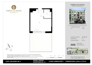 1 pokój, lokal inwestycyjny 27,70 m², parter, oferta nr 3, Fabryka na Pradze Radzymińska 14 - lokale inwestycyjne, Warszawa, Praga Północ, ul. Radzymińska 14