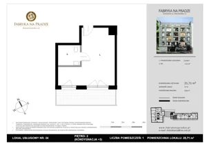 1 pokój, lokal inwestycyjny 25,71 m², piętro 2, oferta nr 24, Fabryka na Pradze Radzymińska 14 - lokale inwestycyjne, Warszawa, Praga Północ, ul. Radzymińska 14