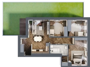 4 pokoje, mieszkanie 72,96 m², parter, oferta nr B2.M4, Sosnovia, Sosnowiec, Dańdówka, ul. Mariana Maliny/Grzybowa