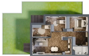 4 pokoje, mieszkanie 86,72 m², parter, oferta nr B2.M1, Sosnovia, Sosnowiec, Dańdówka, ul. Mariana Maliny/Grzybowa