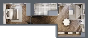 2 pokoje, mieszkanie 41,34 m², piętro 2, oferta nr B3.M18, Sosnovia, Sosnowiec, Dańdówka, ul. Mariana Maliny/Grzybowa