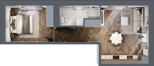 2 pokoje, mieszkanie 41,34 m², piętro 1, oferta nr B3.M11, Sosnovia, Sosnowiec, Dańdówka, ul. Mariana Maliny/Grzybowa